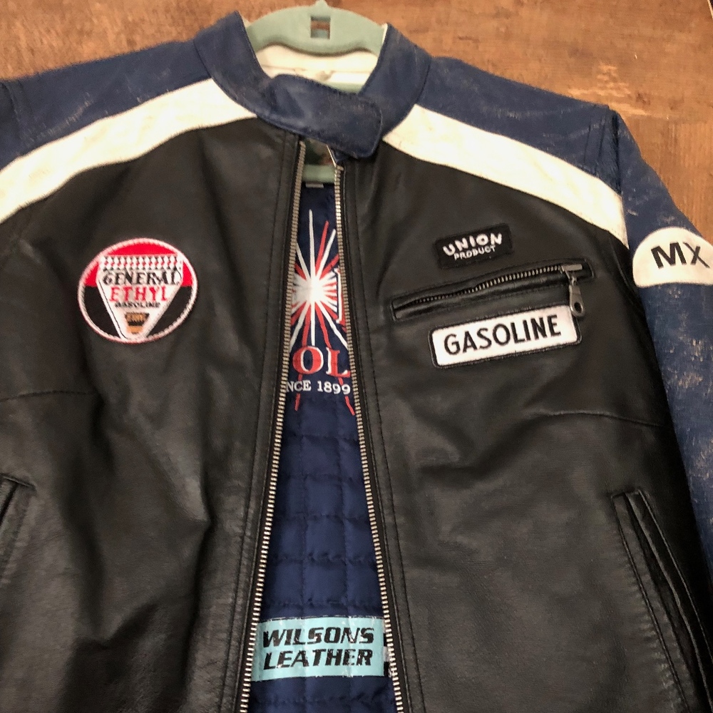 FYRE DROP GASOLINE LEATHER SPORT JACKET